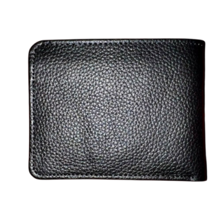 Black Textured Leather Wallet (Bifold) | Old Money Style – LEASPO - Image 2