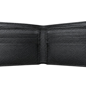 Black Textured Leather Wallet (Bifold) | Old Money Style – LEASPO - Image 3
