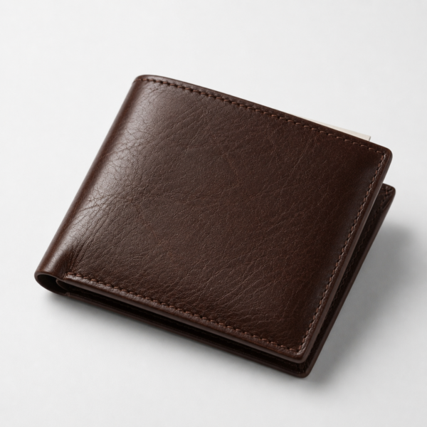 LEASPO Brown Leather Wallet – 100% Genuine Leather