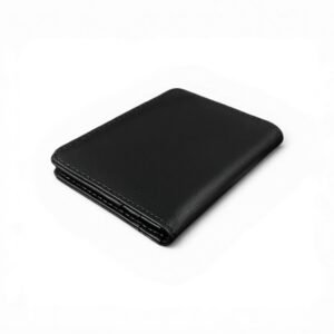Black Leather Card Holder (Bifold) | Genuine Leather – LEASPO